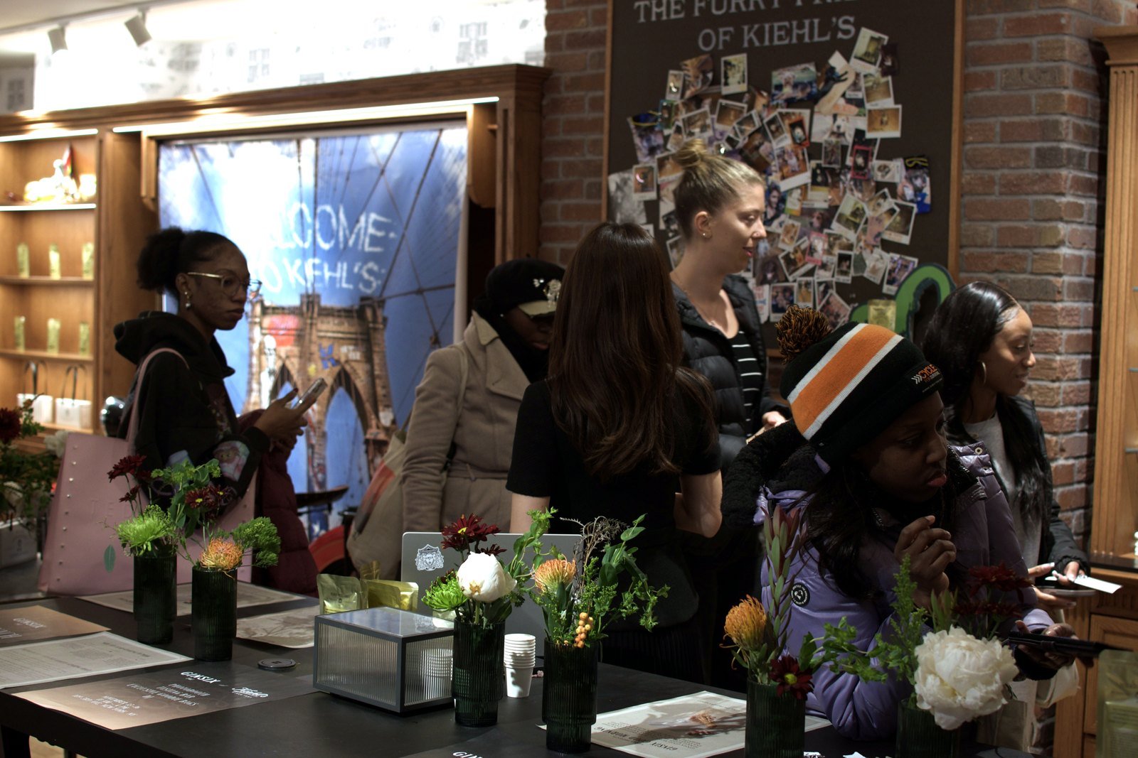 Guests at the branded activation table